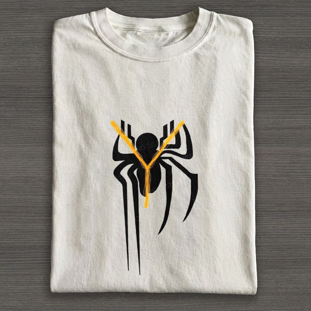 Abstract Sketch Of A Spider Symbol Cotton T-shirt