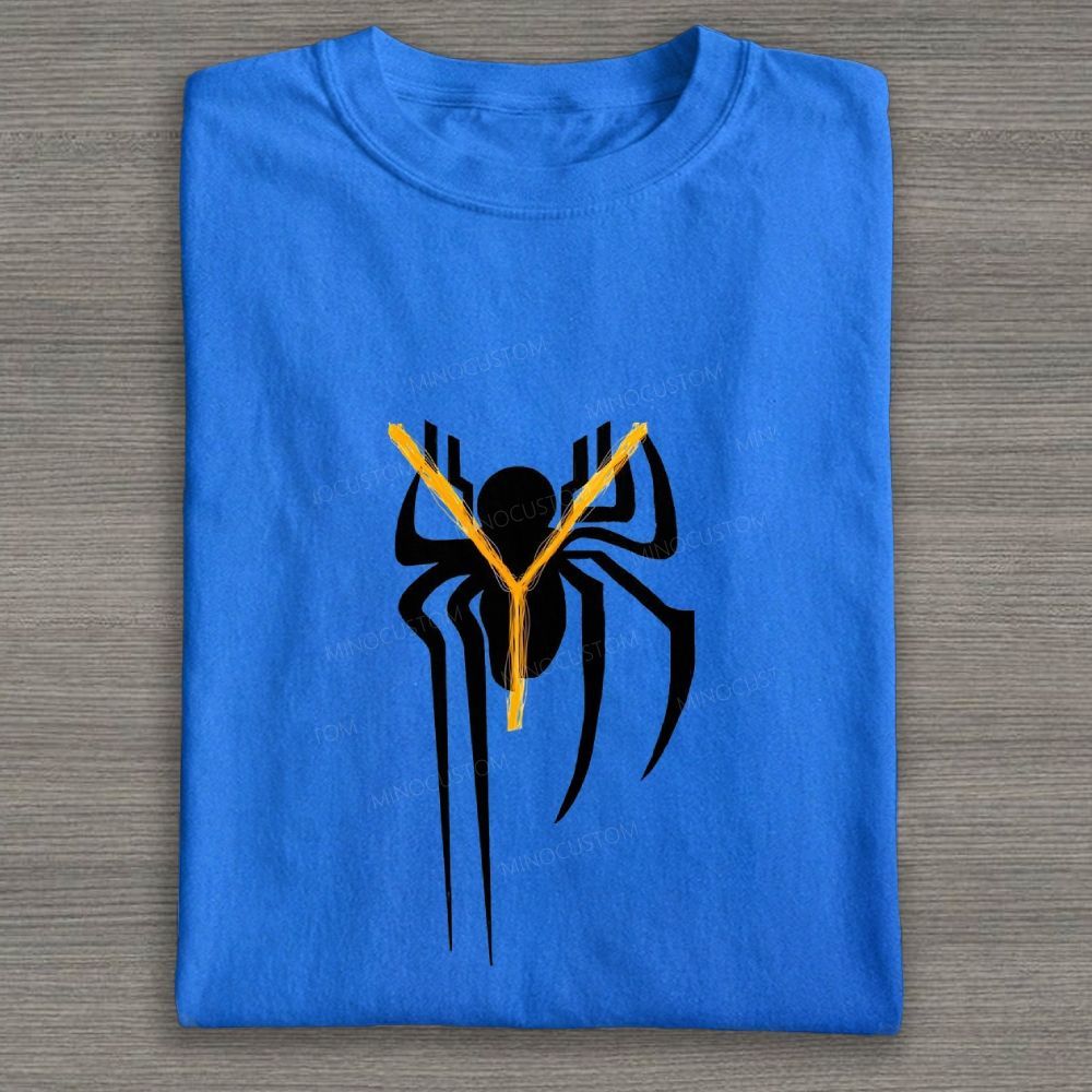 Abstract Sketch Of A Spider Symbol Cotton T-shirt