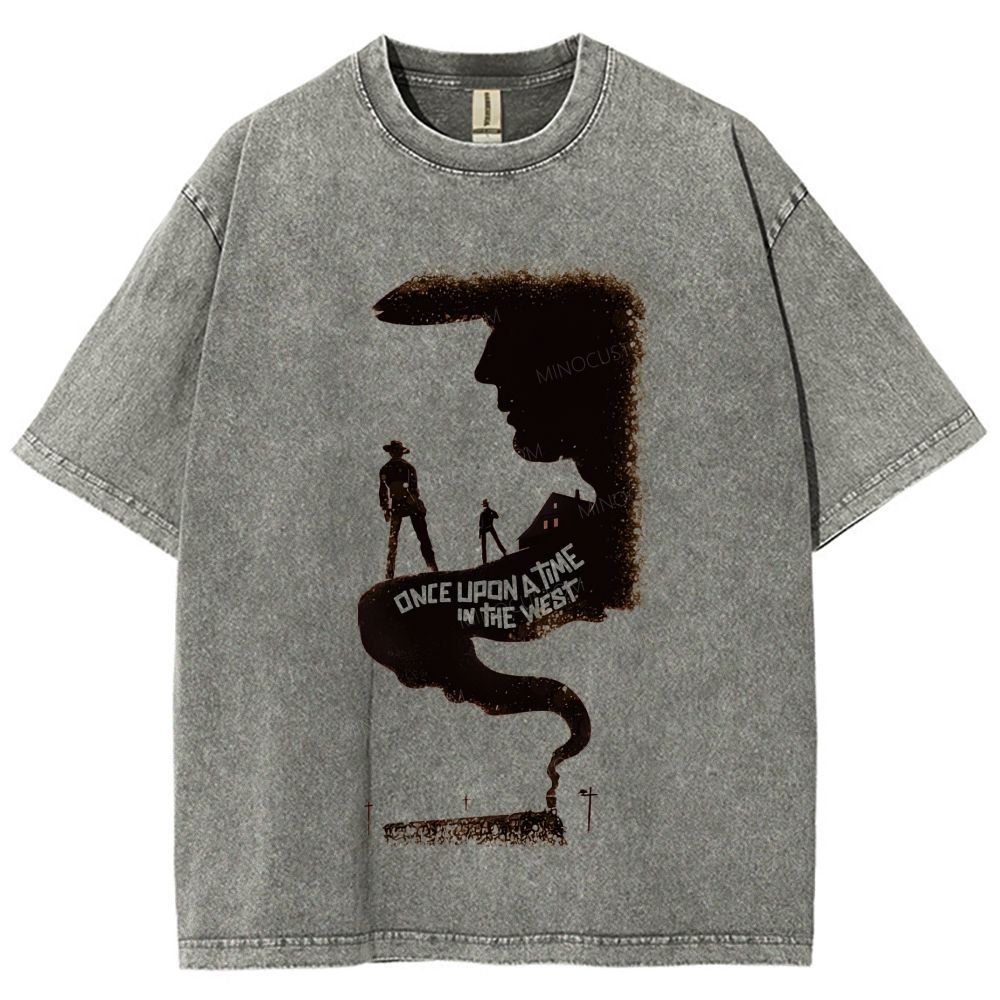 Vintage Western Cowboy Silhouette Washed T-Shirt