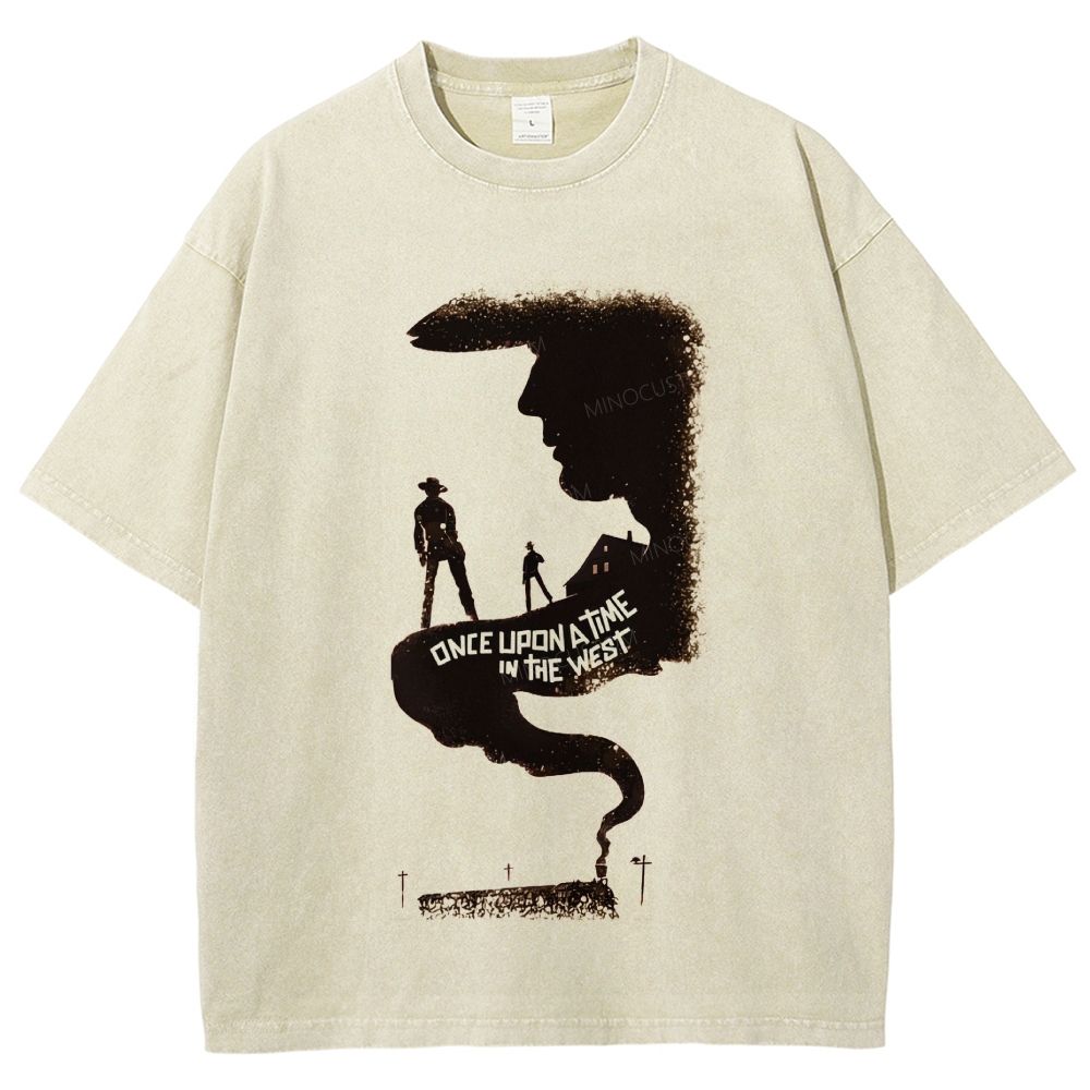 Vintage Western Cowboy Silhouette Washed T-Shirt