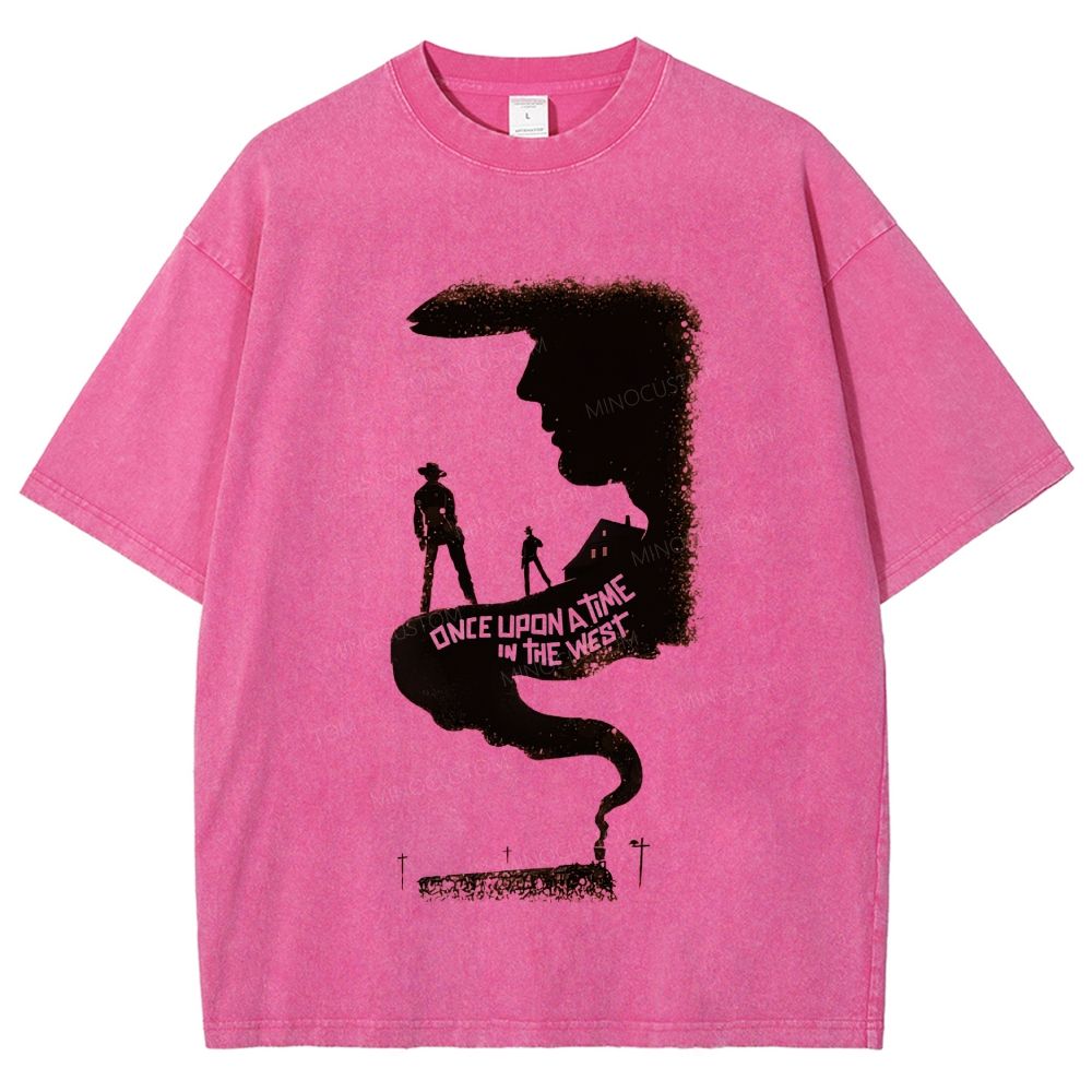 Vintage Western Cowboy Silhouette Washed T-Shirt