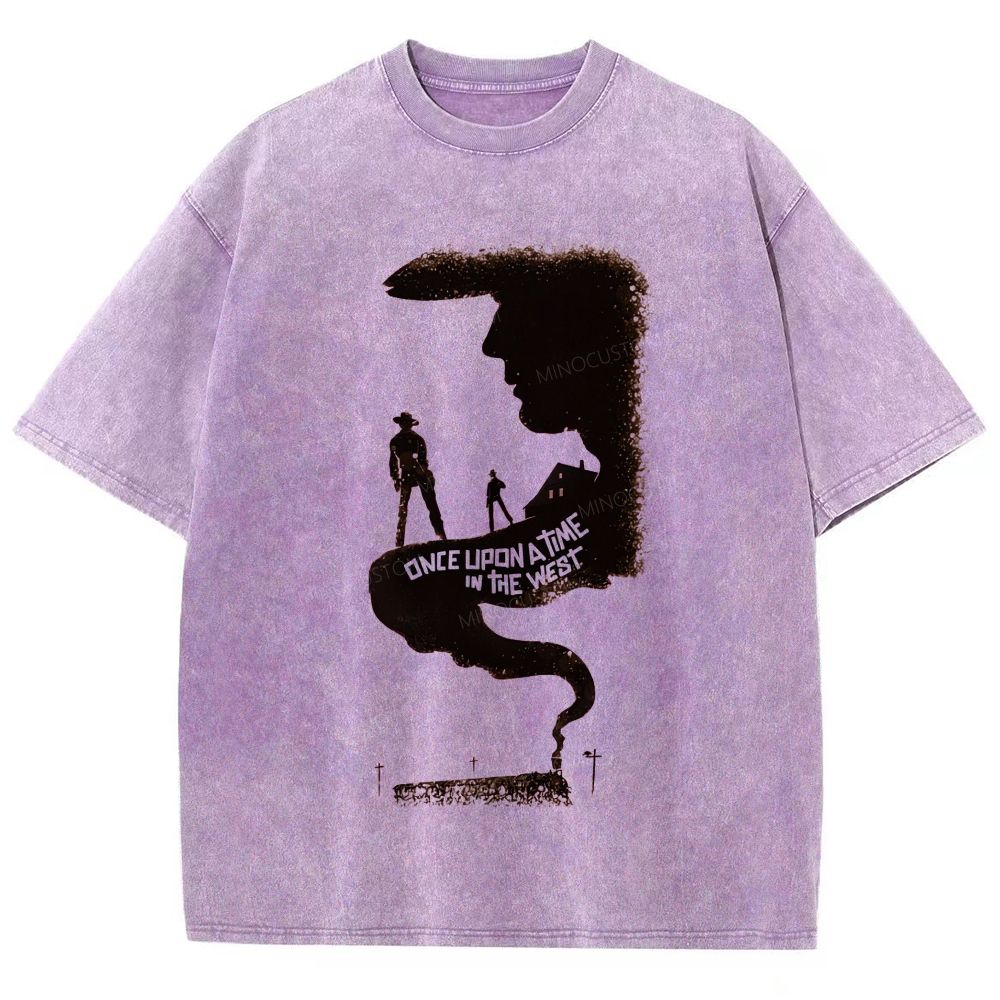 Vintage Western Cowboy Silhouette Washed T-Shirt