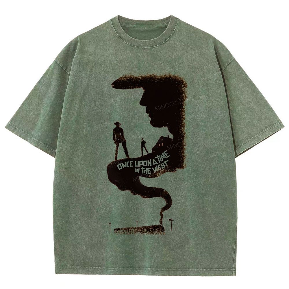 Vintage Western Cowboy Silhouette Washed T-Shirt