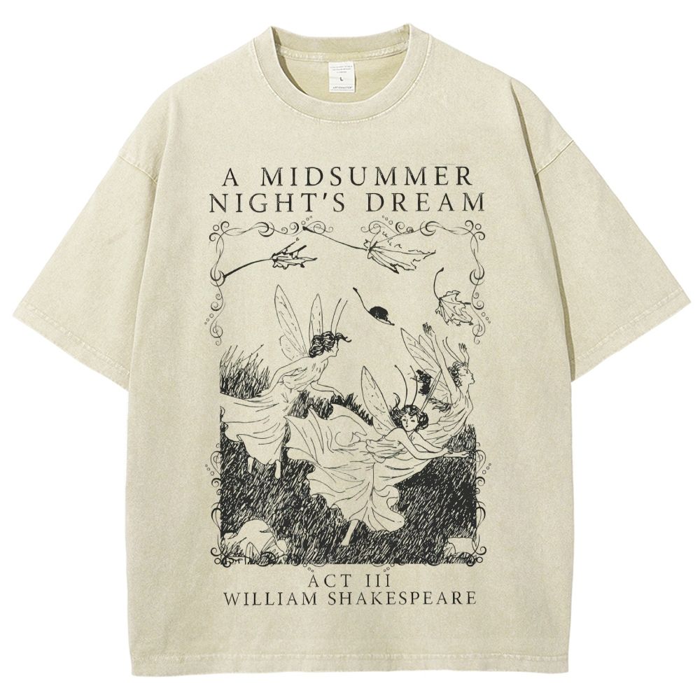 Donkey Mask Floral Motif Classic Play Washed T-Shirt