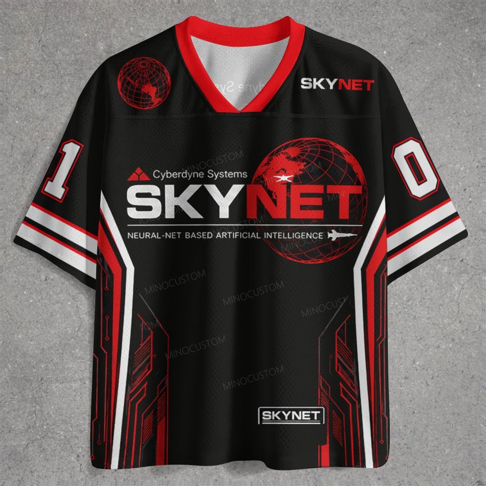 Futuristic Global Tech Circuit Robot War Cyber Jersey Shirts