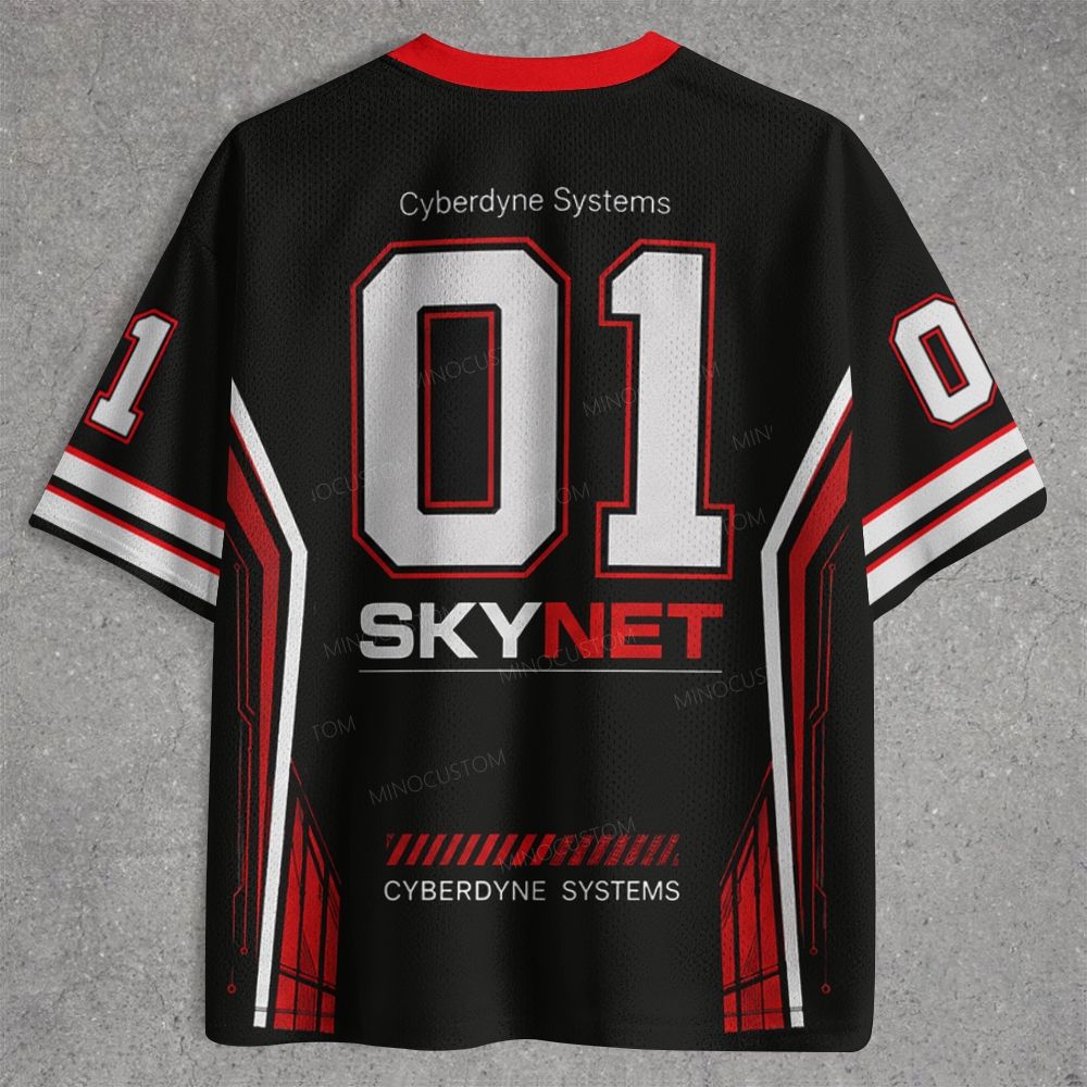 Futuristic Global Tech Circuit Robot War Cyber Jersey Shirts