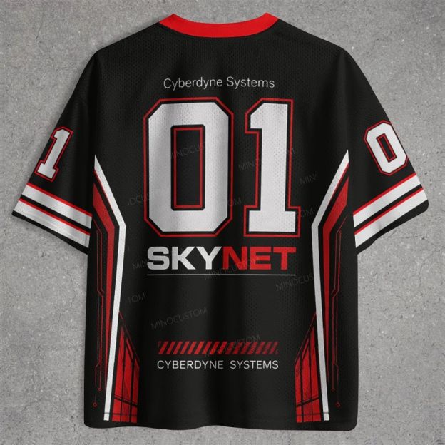 Futuristic Global Tech Circuit Robot War Cyber Jersey Shirts