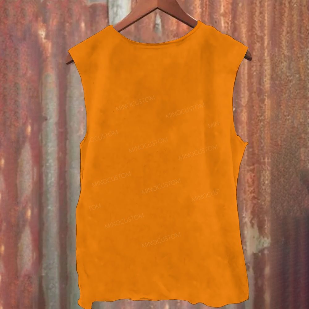 Vintage Distressed Goose With Glasses Graphic Printed Tank Top
