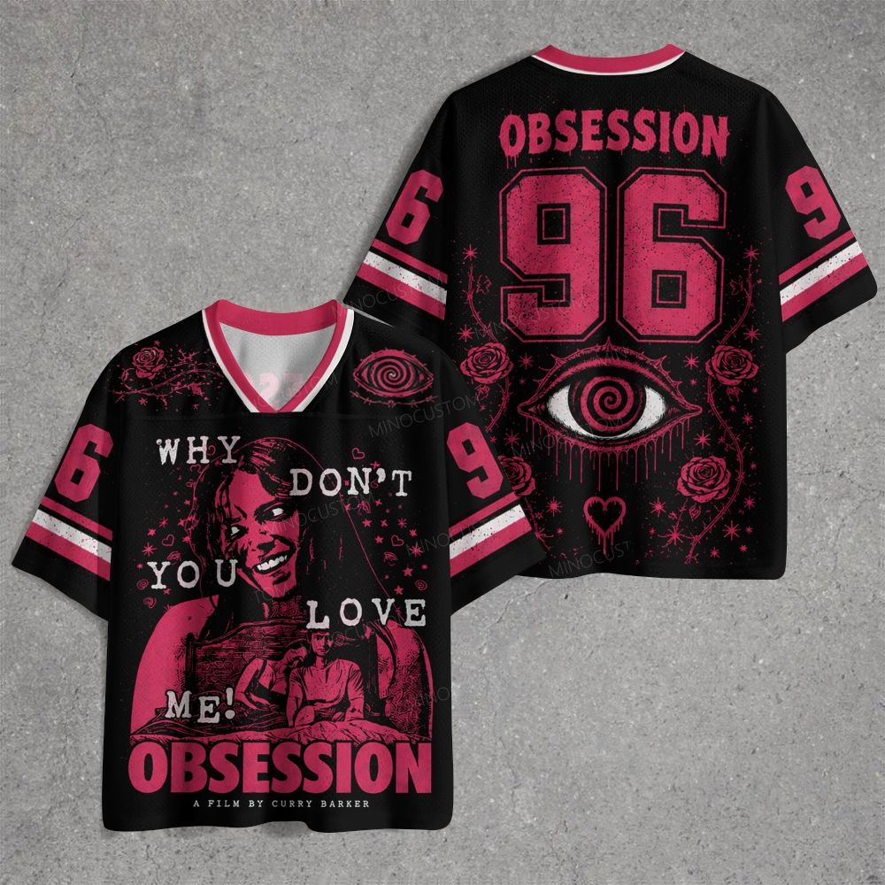 Gritty Disturbed Obsessed Female Character Rose Jersey Shirts