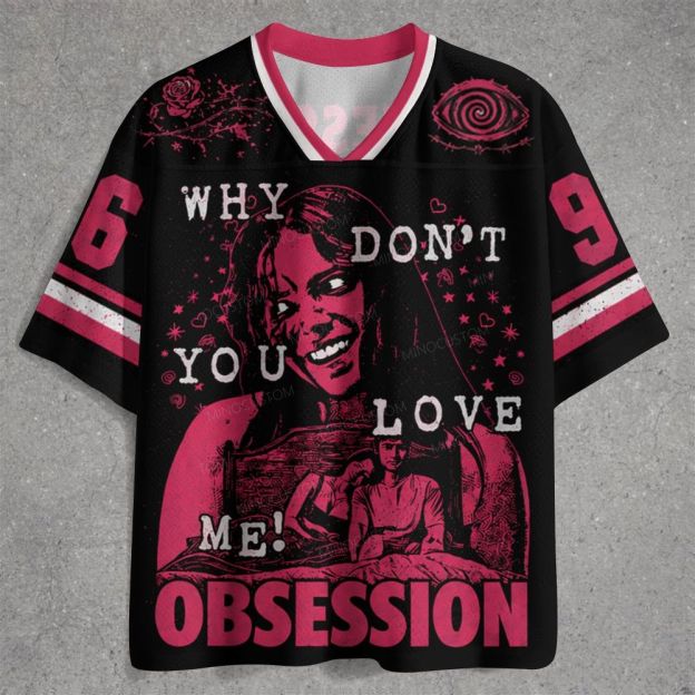 Gritty Disturbed Obsessed Female Character Rose Jersey Shirts