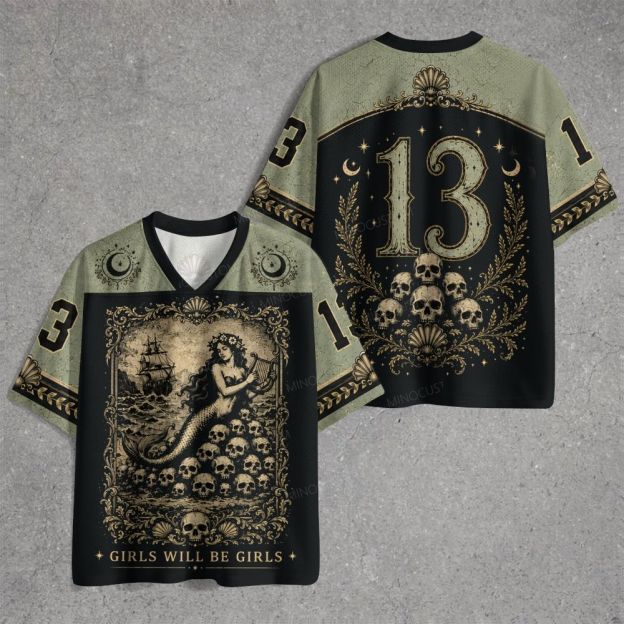 Gritty Disturbed Obsessed Female Character Rose Jersey Shirts