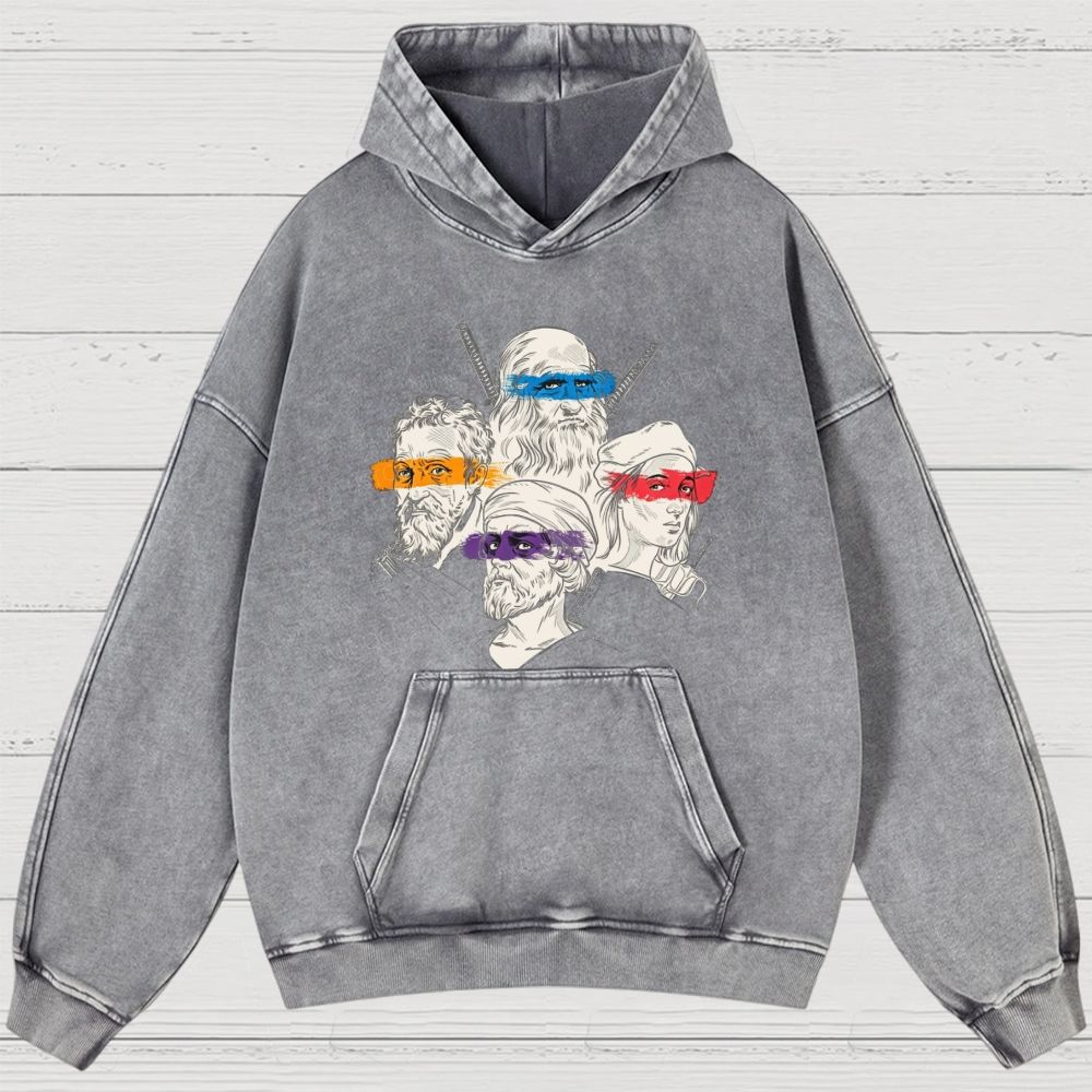 Renaissance Masters Portrait Vintage Washed Hoodies 