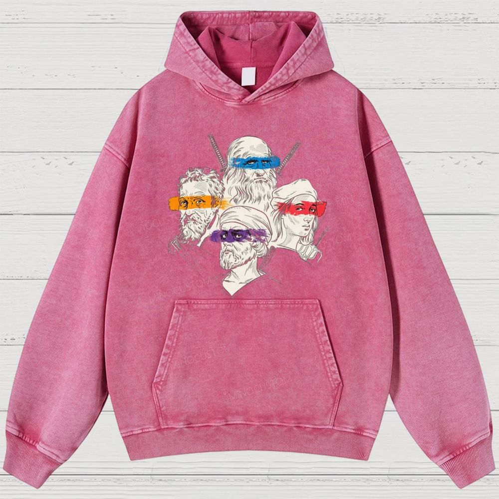 Renaissance Masters Portrait Vintage Washed Hoodies 