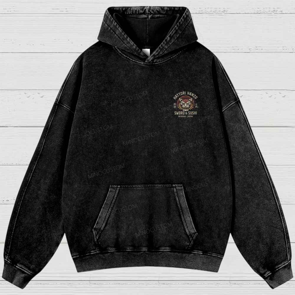Vintage Hattori Lion Washed Hoodies 
