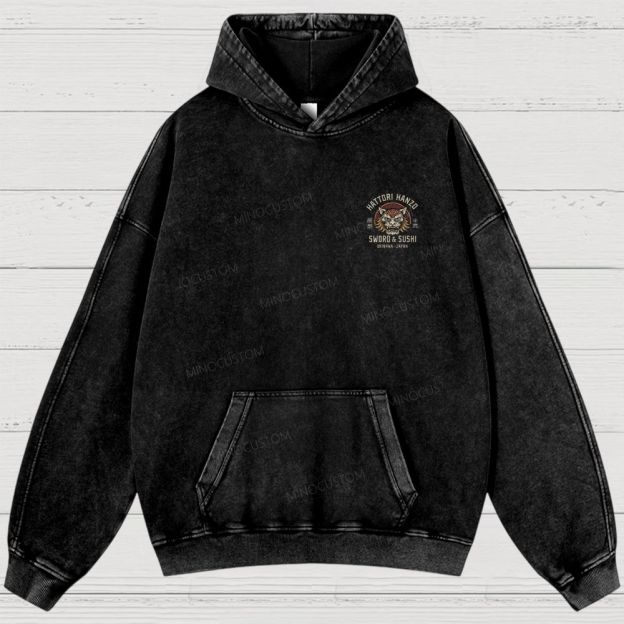 Vintage Hattori Lion Washed Hoodies 