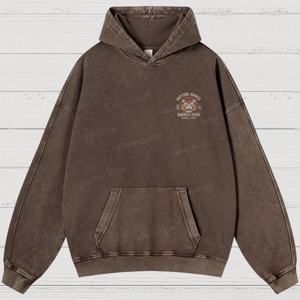 Vintage Hattori Lion Washed Hoodies 