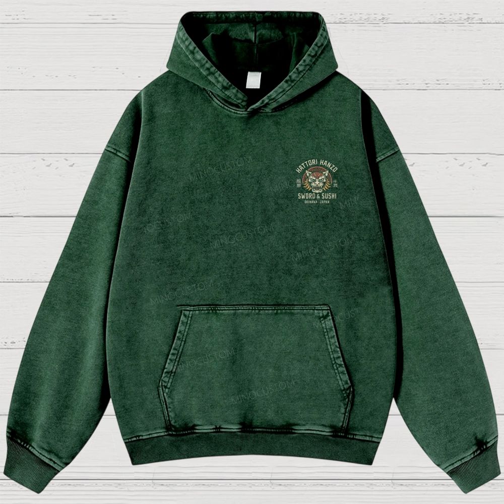 Vintage Hattori Lion Washed Hoodies 