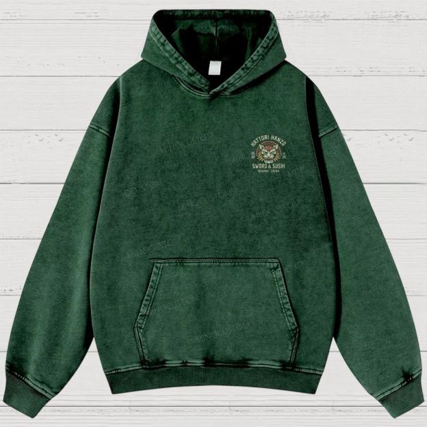 Vintage Hattori Lion Washed Hoodies 