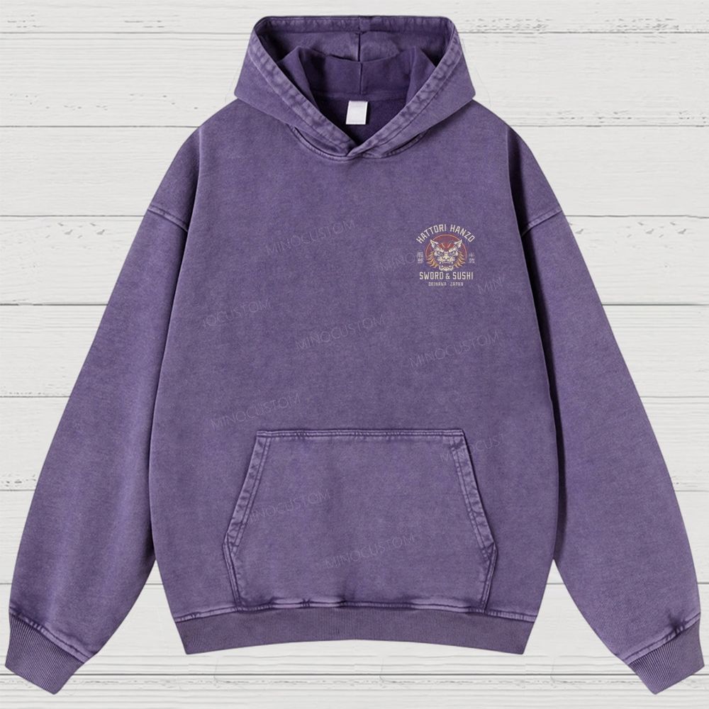 Vintage Hattori Lion Washed Hoodies 