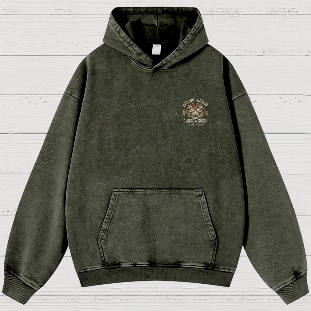 Vintage Hattori Lion Washed Hoodies 