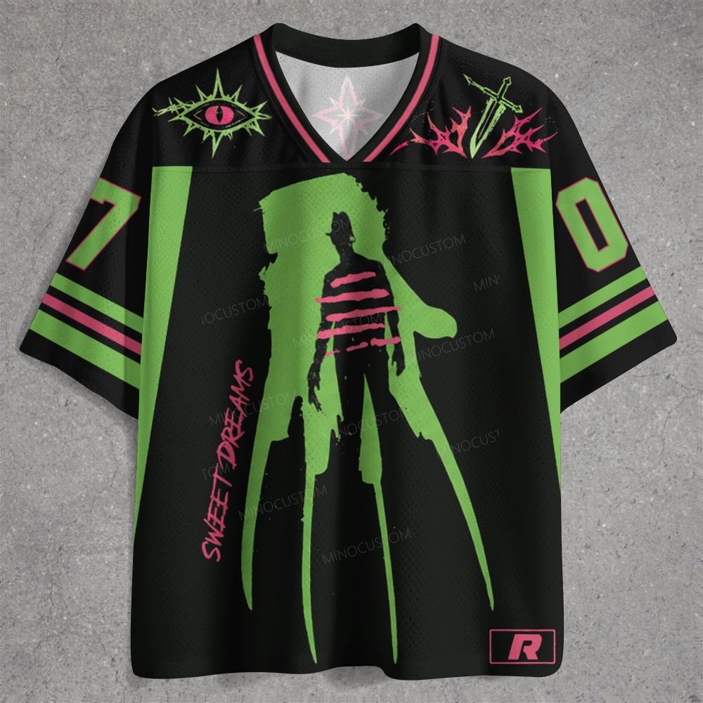 Neon Green Shadow Slasher Villain Horror Jersey Shirts