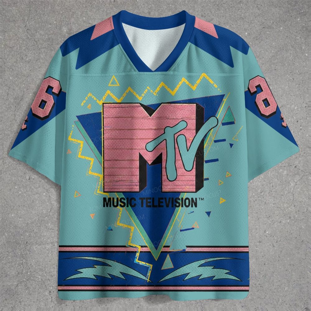 Retro 80s Memphis Geometric Color Block Jersey Shirts