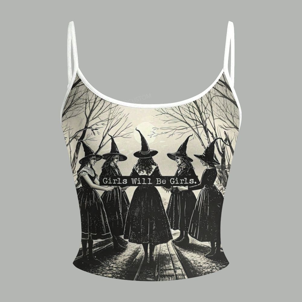 Girls Will Be Girls Witch Lightning Print Top & Elasticated Trousers Two-Piece Set
