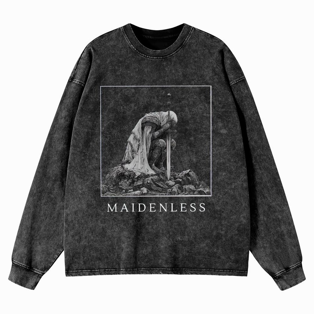Maidenless  Washed Long-Sleeved T-Shirt 
