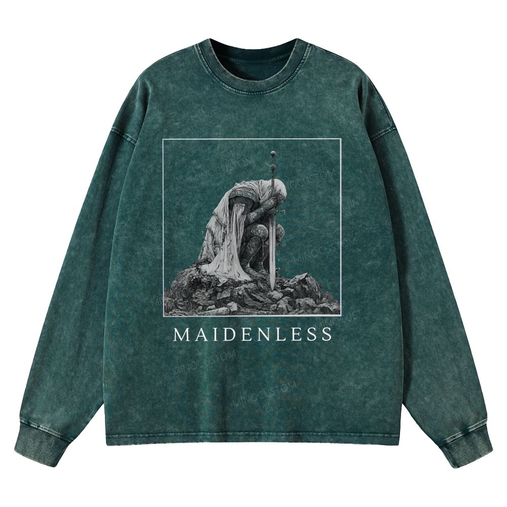 Maidenless  Washed Long-Sleeved T-Shirt 