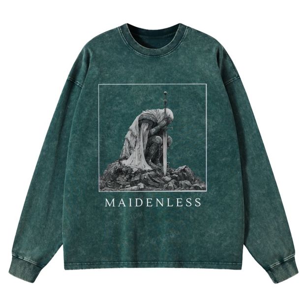 Maidenless  Washed Long-Sleeved T-Shirt 