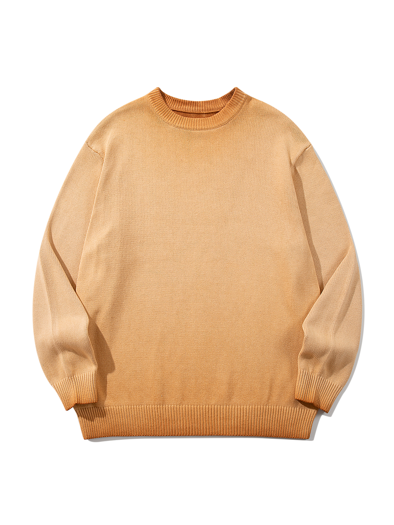 Retro Classic Gradient Loose Casual Crew Neck Long Sleeve Sweater