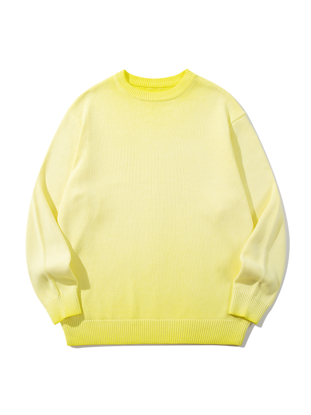 Retro Classic Gradient Loose Casual Crew Neck Long Sleeve Sweater