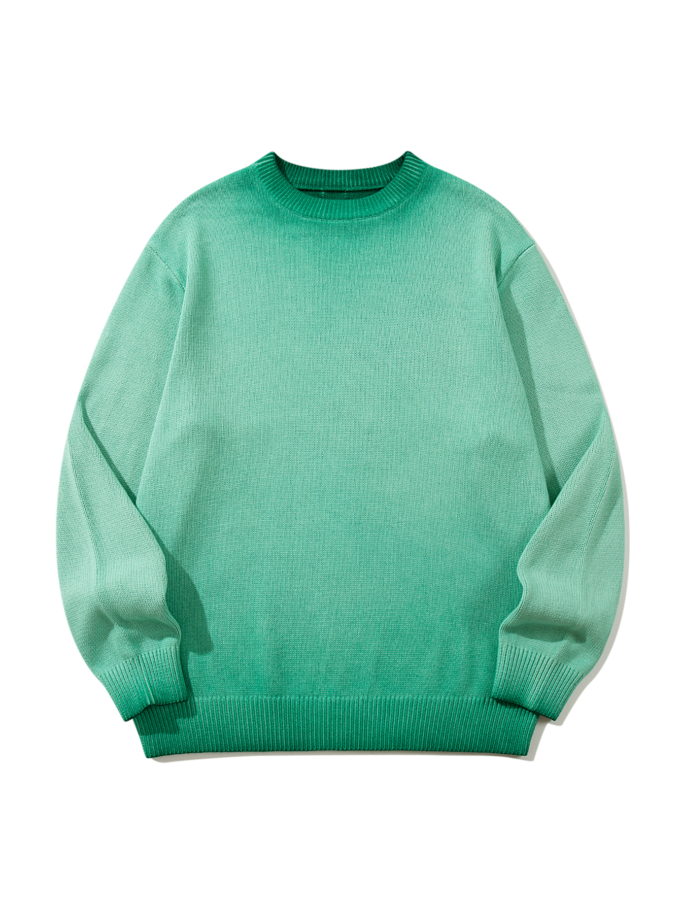 Retro Classic Gradient Loose Casual Crew Neck Long Sleeve Sweater