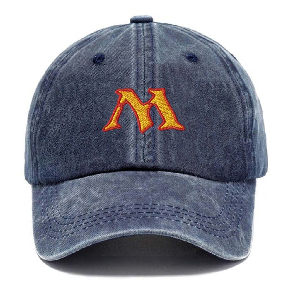 Embroidered Mlassic M logo Vintage Casual Washed Cap 