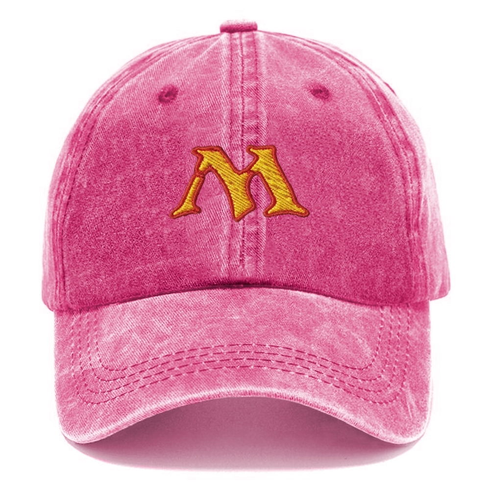 Embroidered Mlassic M logo Vintage Casual Washed Cap 