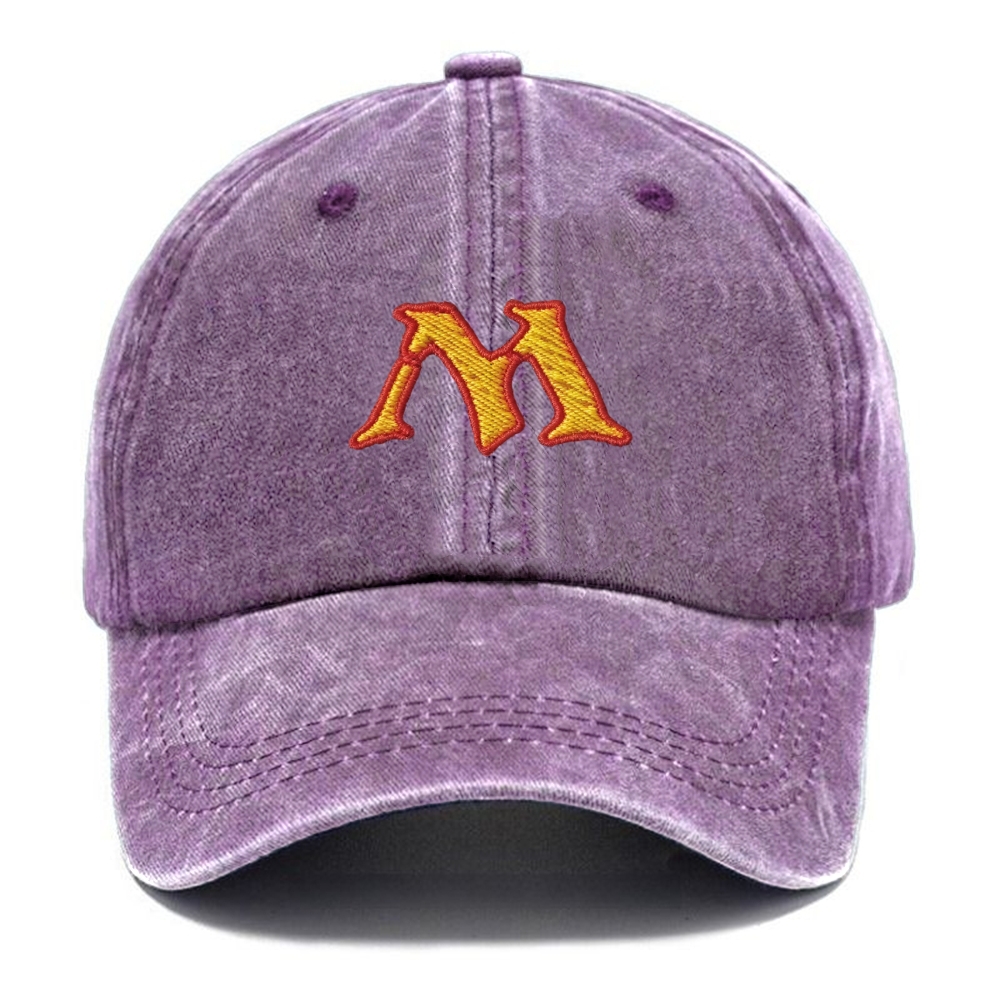 Embroidered Mlassic M logo Vintage Casual Washed Cap 