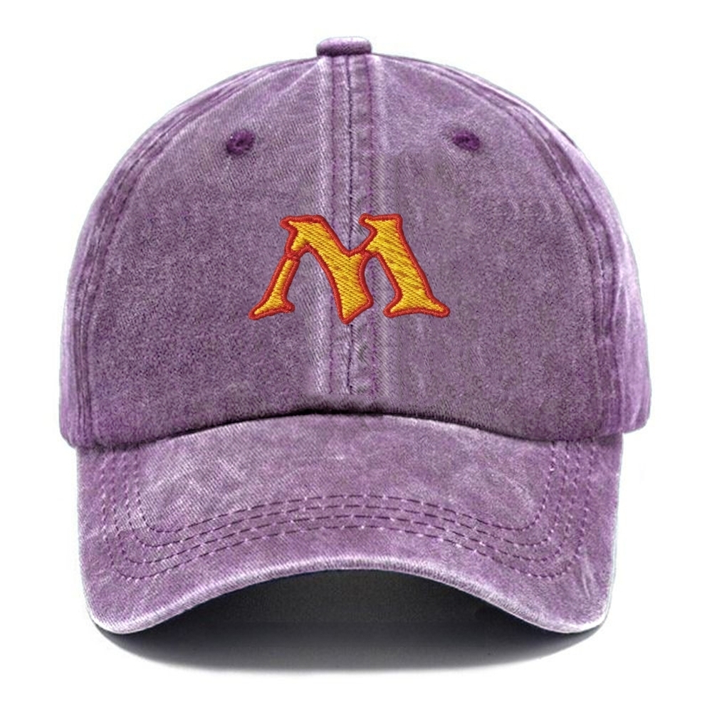 Embroidered Mlassic M logo Vintage Casual Washed Cap 