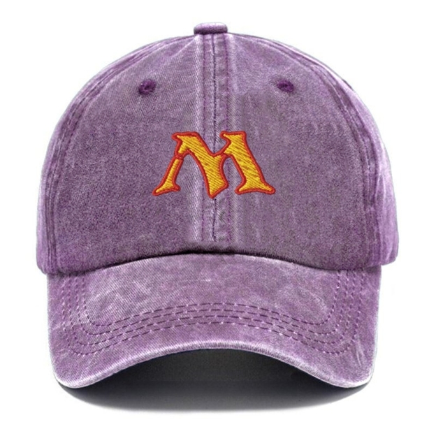 Embroidered Mlassic M logo Vintage Casual Washed Cap 
