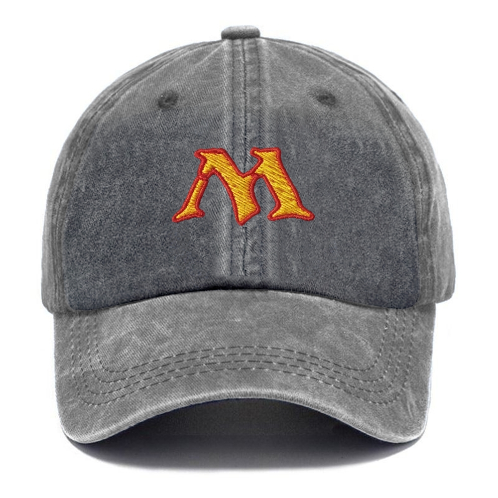 Embroidered Mlassic M logo Vintage Casual Washed Cap 