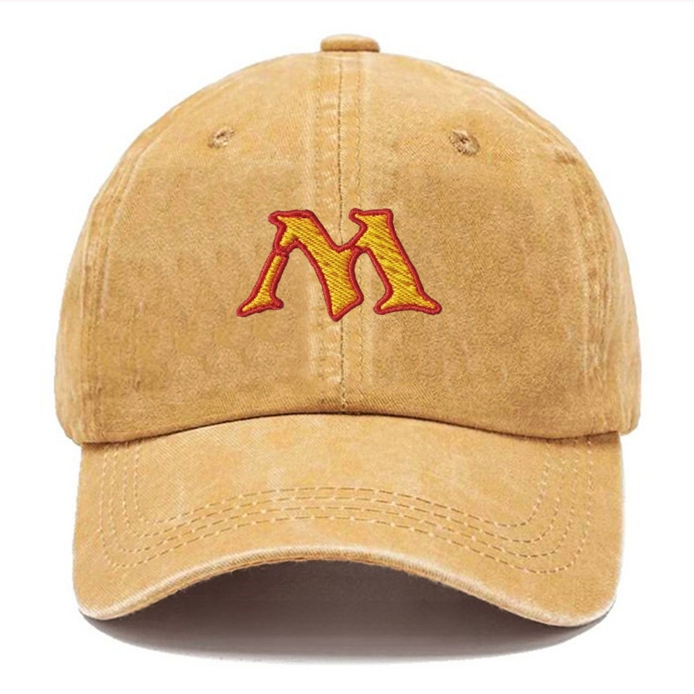 Embroidered Mlassic M logo Vintage Casual Washed Cap 