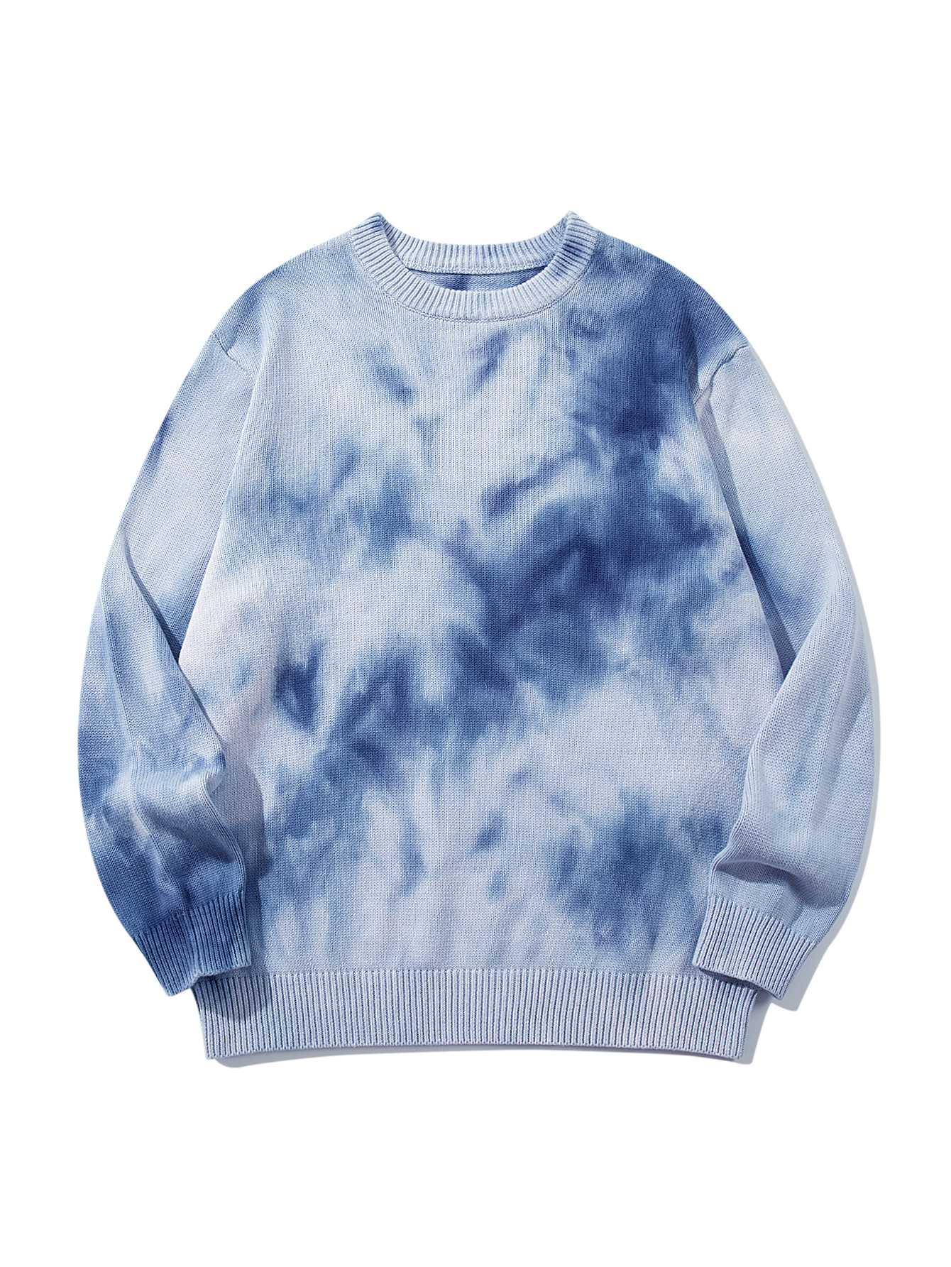 Retro Classic Tie-dye loose-fitting casual crew neck long-sleeved sweater