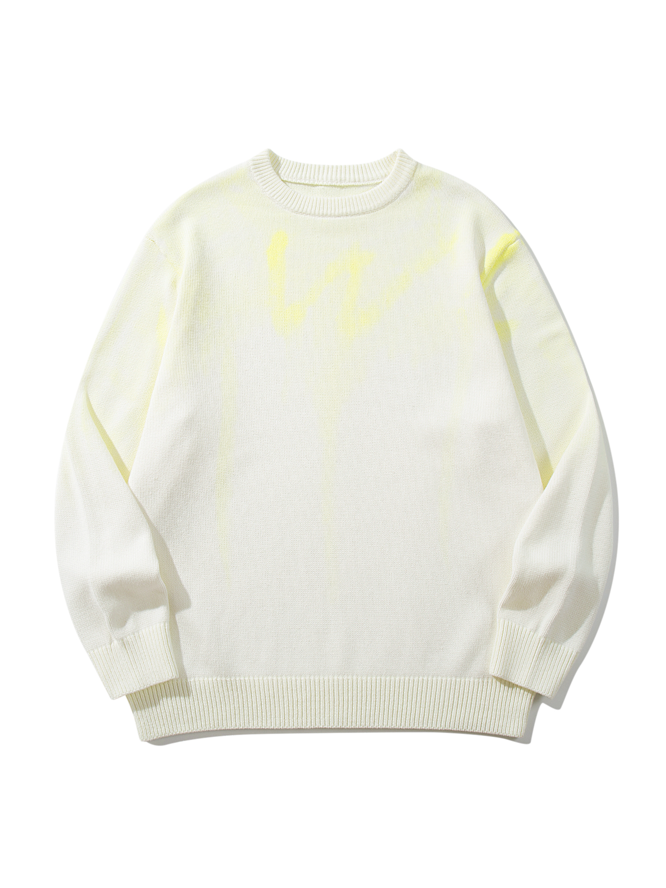Retro Classic Gradient multi-color tie-dye crew neck sweater