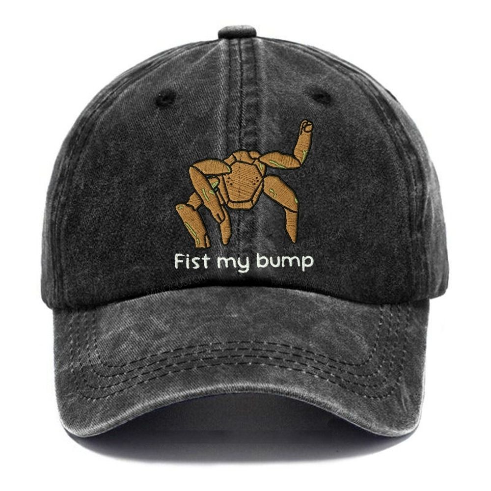 Embroidered Funny Robot Crab Casual Washed Cap