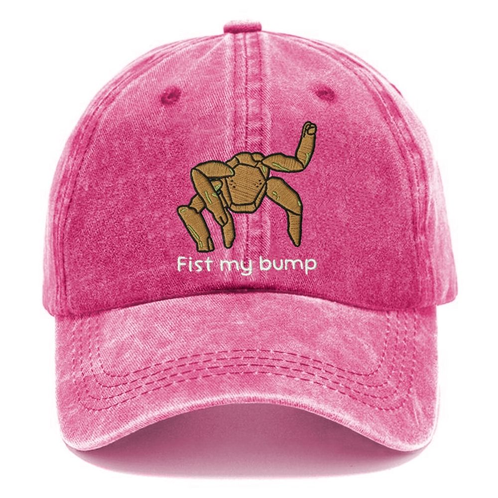 Embroidered Funny Robot Crab Casual Washed Cap