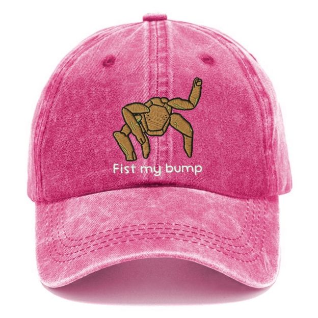 Embroidered Funny Robot Crab Casual Washed Cap