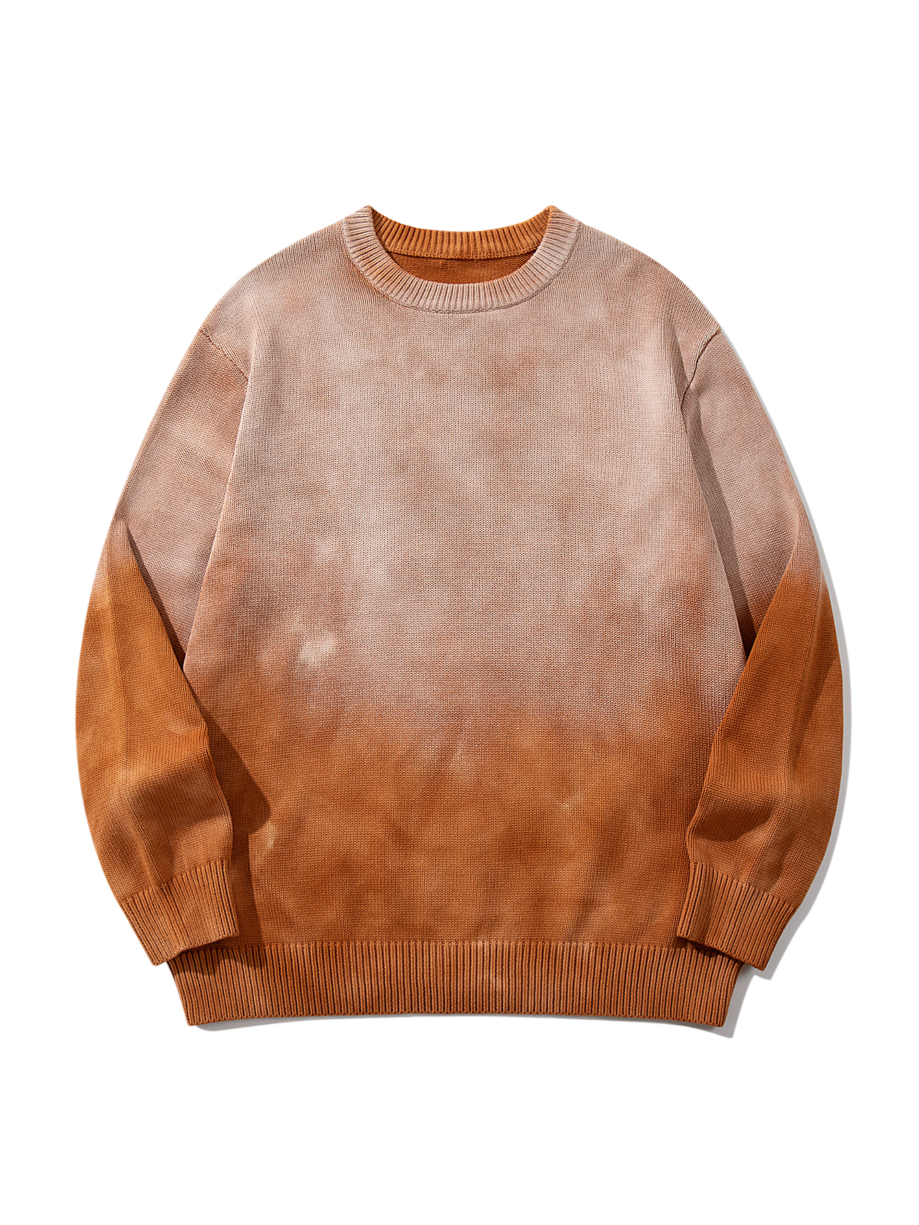 Retro Classic  Gradient Tie Dye Knit Pullover Sweater