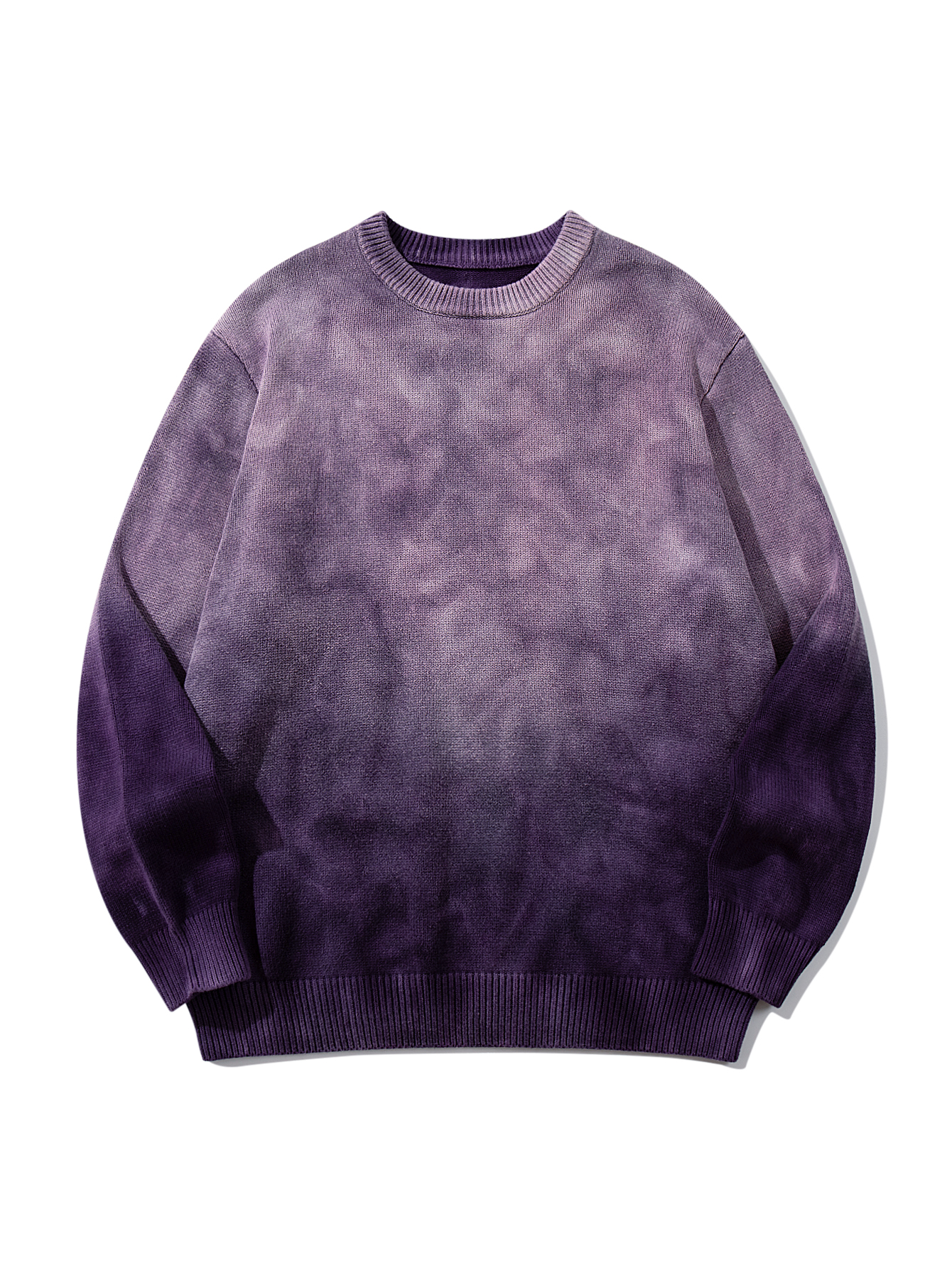 Retro Classic  Gradient Tie Dye Knit Pullover Sweater