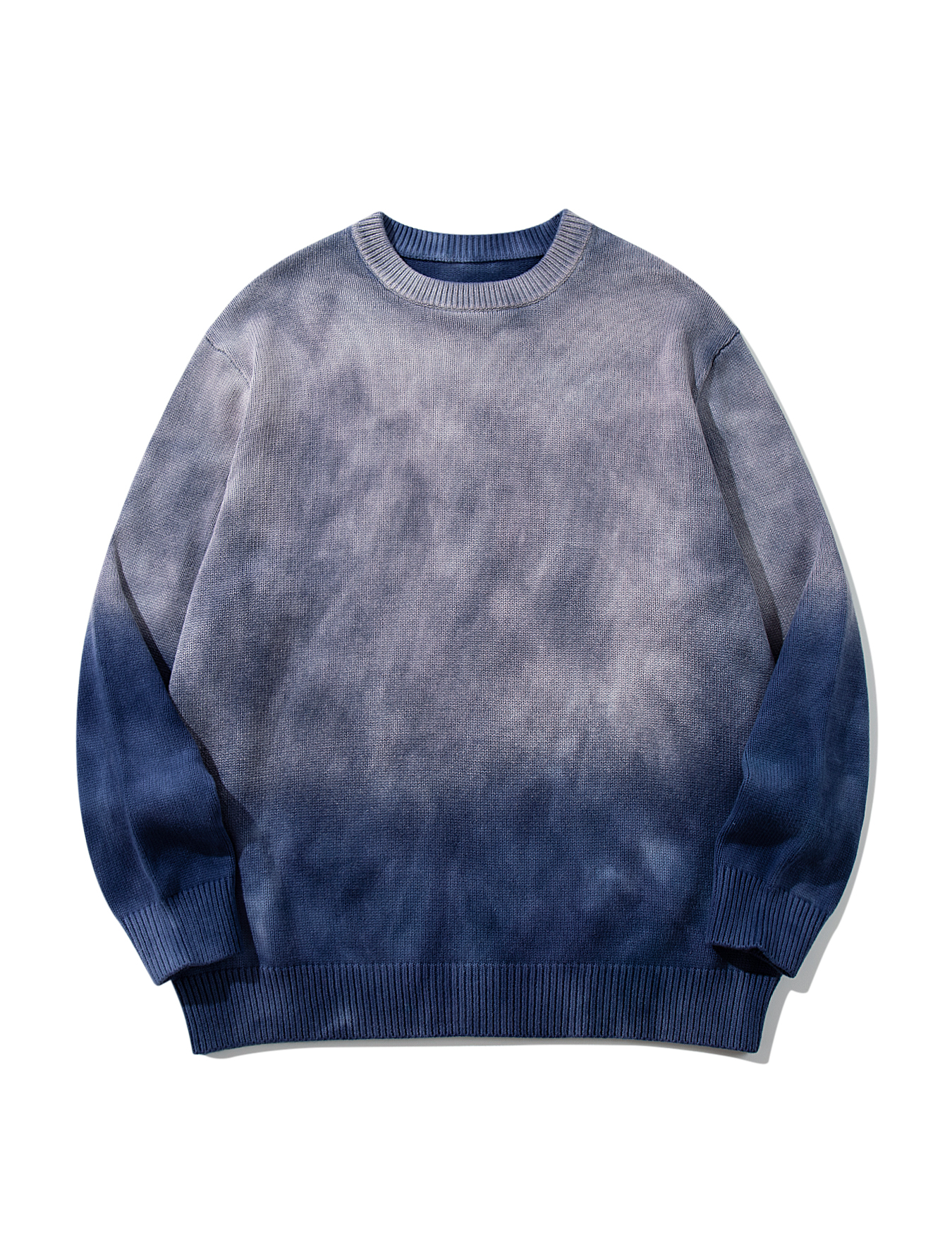 Retro Classic  Gradient Tie Dye Knit Pullover Sweater