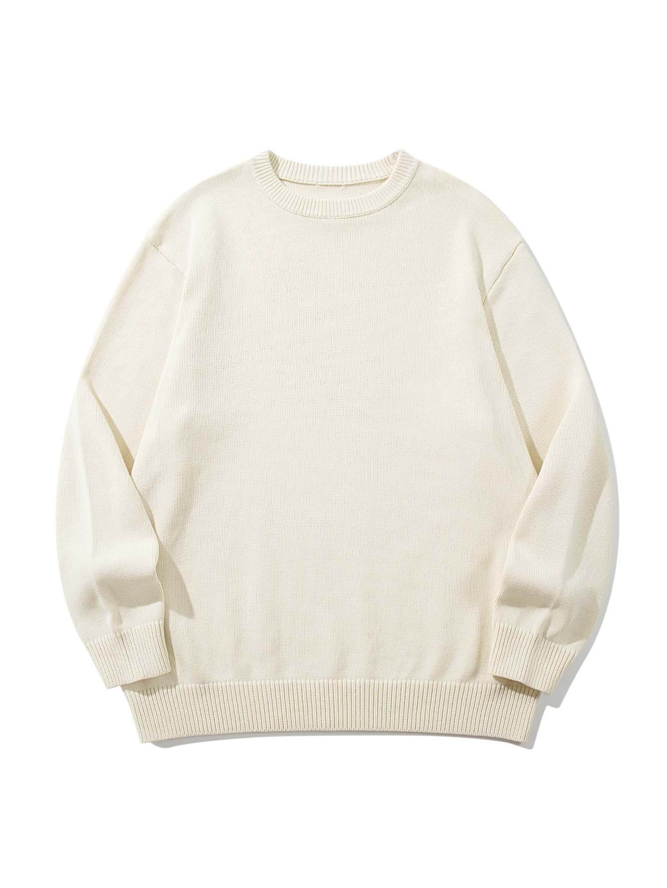 Retro Classic Crew neck long-sleeved knit sweater