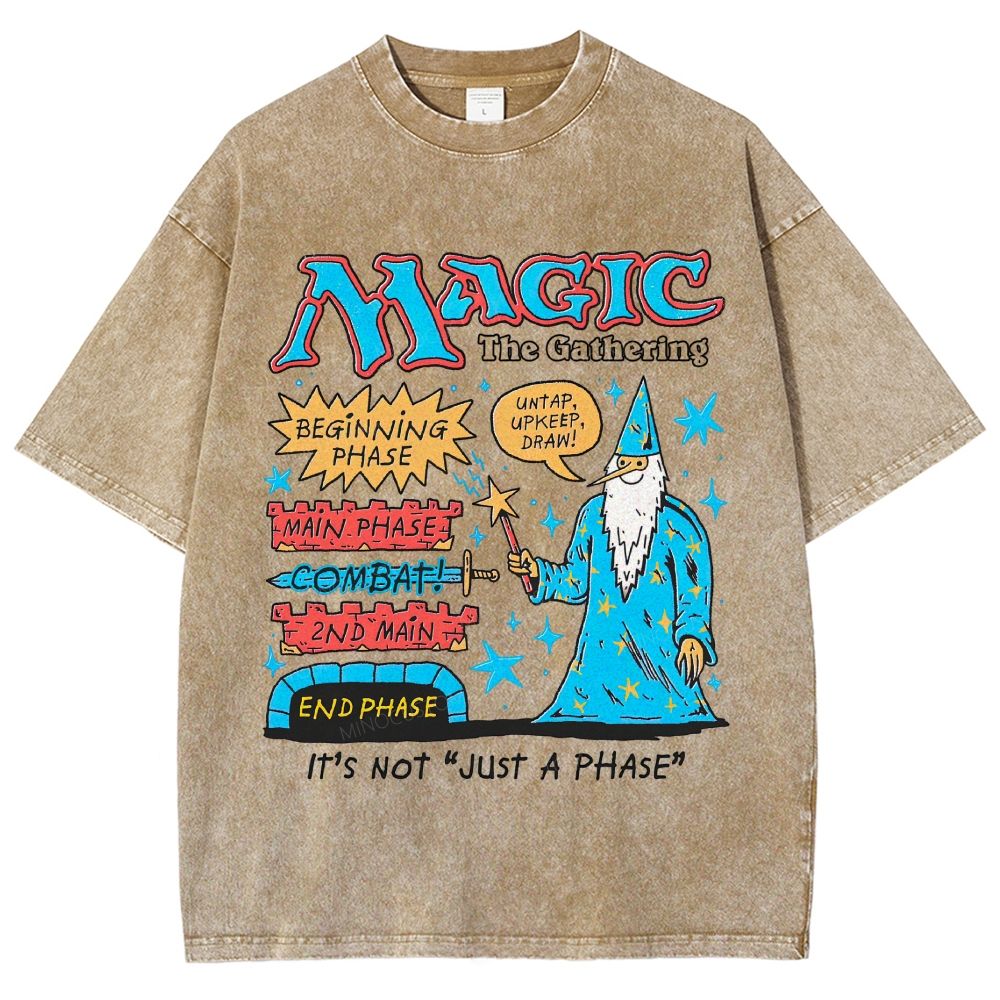 Retro Wizard Funny Gamer Washed T-Shirt